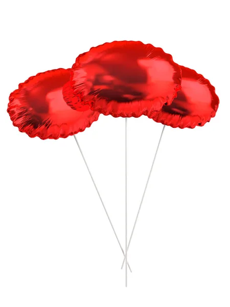 Tre röda ballonger Royaltyfria Stockfoton