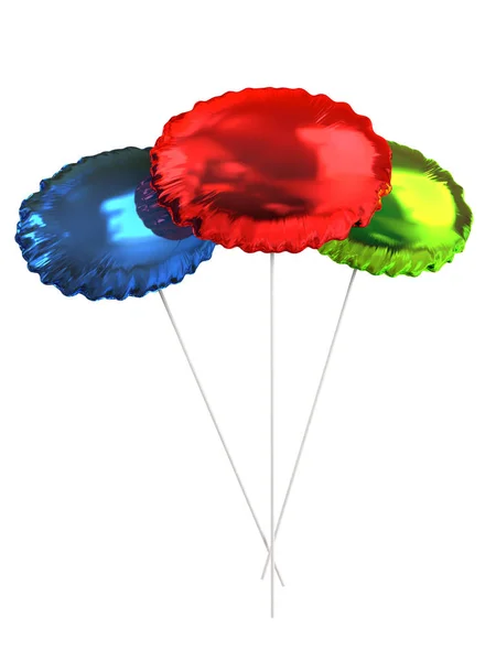 Tres globos de colores Fotos de stock libres de derechos