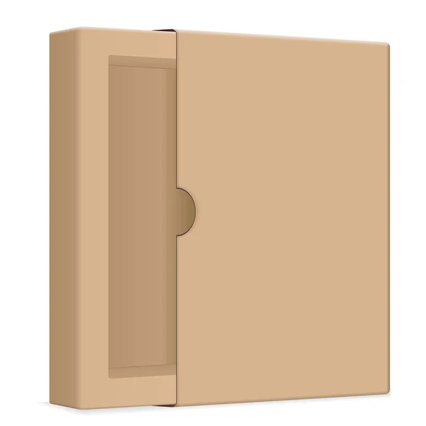 Caja de papel en blanco — Vector de stock