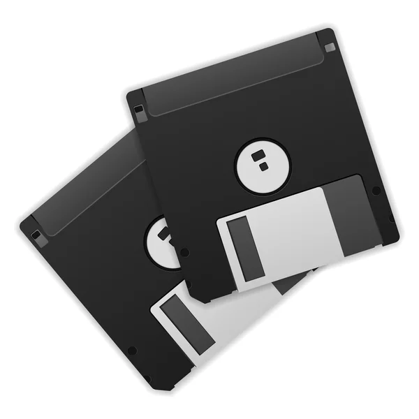 Diskettes on white — Stock Vector