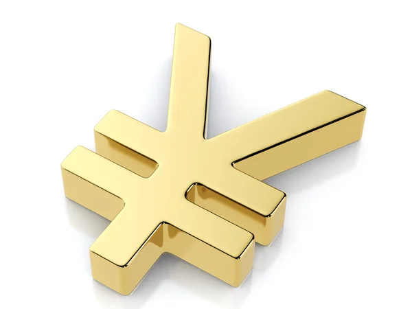 Złoty symbol jenów — Zdjęcie stockowe