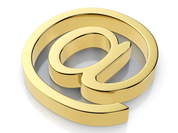 Golden email symbol — Stock Photo, Image