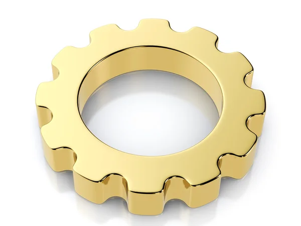 Golden gear symbol — Stock Photo, Image