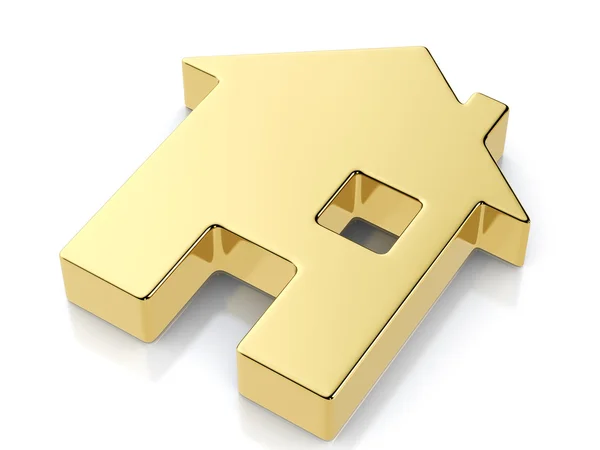 Golden house simbolo — Foto Stock