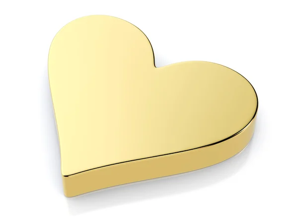 Gyllene hjärtsymbol — Stockfoto