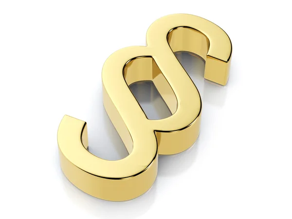 Golden paragraph symbol — Stock Photo, Image