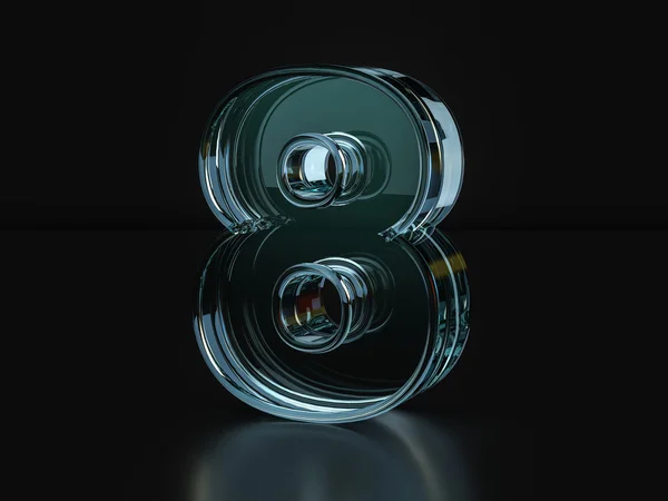 Glas nummer acht — Stockfoto