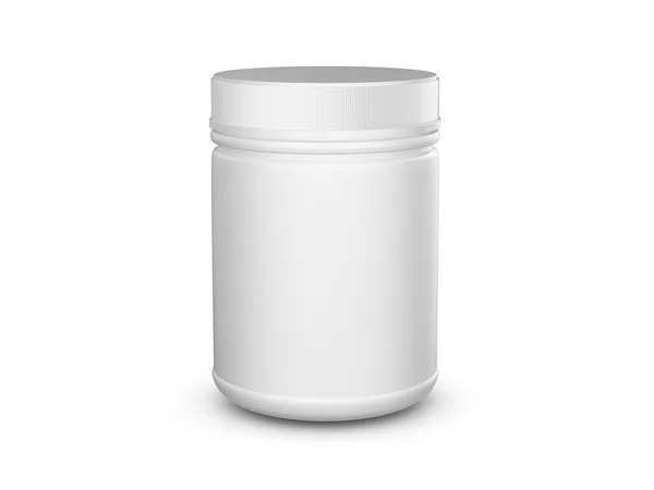 Whey protein container — Stock Photo, Image