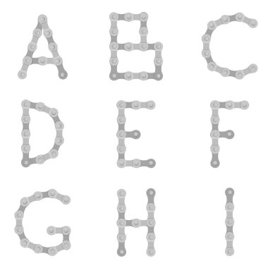 Zincir alfabesi A ben için Bisiklete binme