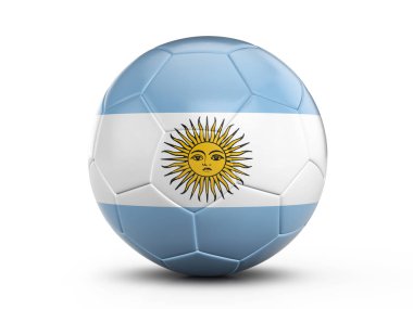 Futbol topu Arjantin bayrağı