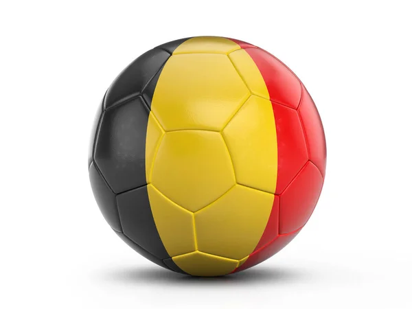 Balón de fútbol Bandera de Bélgica —  Fotos de Stock