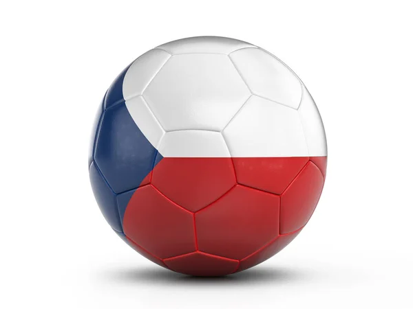 Balón de fútbol Bandera de República Checa —  Fotos de Stock