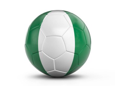 Futbol topu Nijerya bayrak