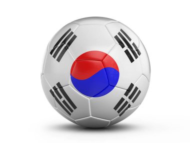 Futbol topu Güney Kore bayrağı