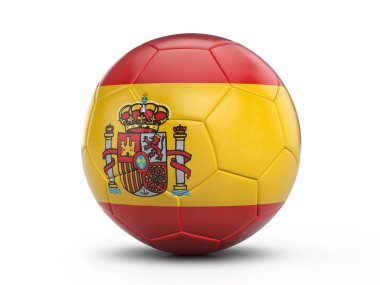 Futbol topu İspanya bayrağı