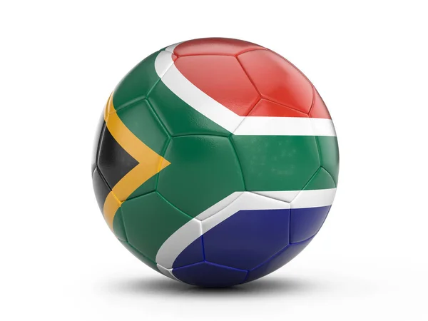 Fotbalový míč vlajka Jižní Afrika — Stock fotografie
