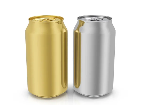 Drink cans on white — Stock Photo, Image