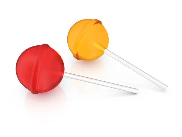 Lollipops definido em branco — Fotografia de Stock