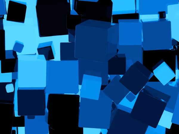 Glänzend blauer Würfel Hintergrund — Stockfoto