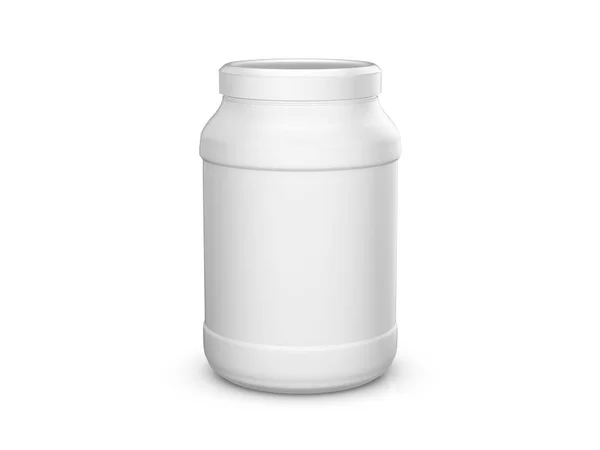 Whey protein container — Stock Photo, Image