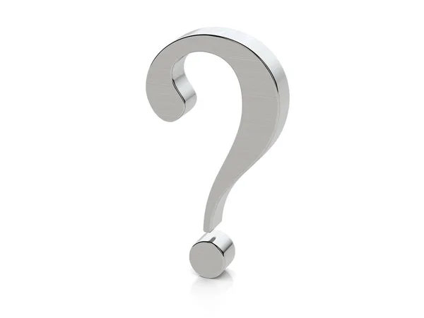 Metallic question symbol — Stock Photo, Image