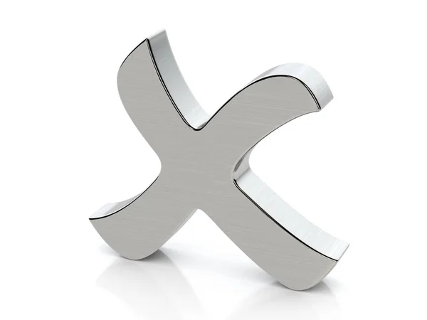 Metallic cancel symbol — Stock Photo, Image