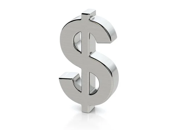 Metalik dolar simgesi — Stok fotoğraf