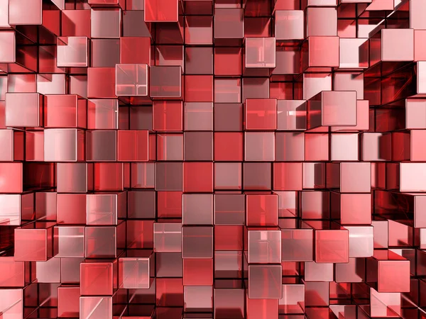 Fondo de cubos rojos abstractos —  Fotos de Stock