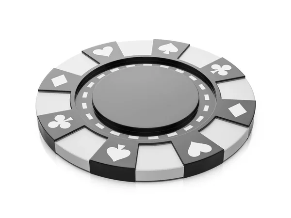 Casino čip na bílém — Stock fotografie