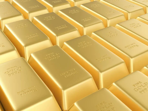 Gold bars background — Stock Photo, Image