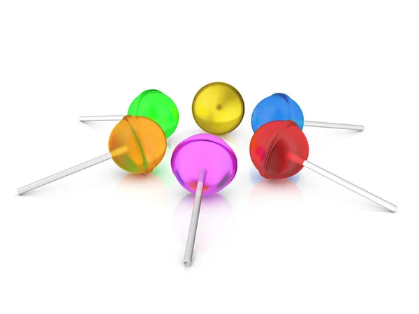 Lollipops set on white — Stock Photo, Image