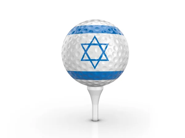 Bola de golfe bandeira de Israel — Fotografia de Stock