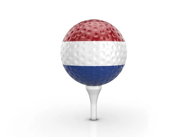 Μπάλα του γκολφ ολλανδική σημαία — Φωτογραφία Αρχείου