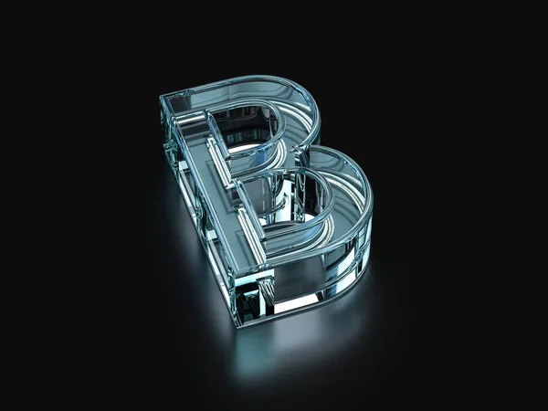 Glas letter B — Stockfoto