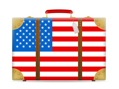 ABD bayrağı bavul seyahat