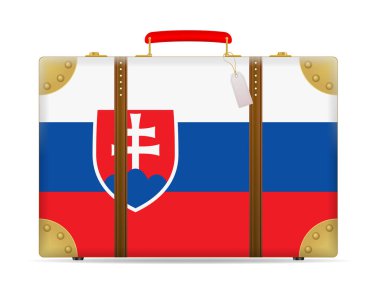 Slovakya bayrağı bavul seyahat