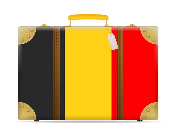 Прапор Бельгії подорож валізу — стоковий вектор