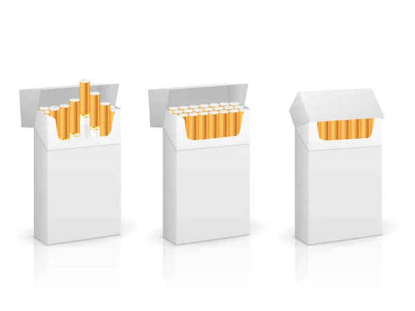 Conjunto caixa de cigarro — Vetor de Stock