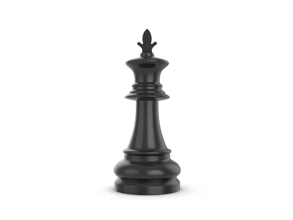 Sjakkkonge på hvit – stockfoto