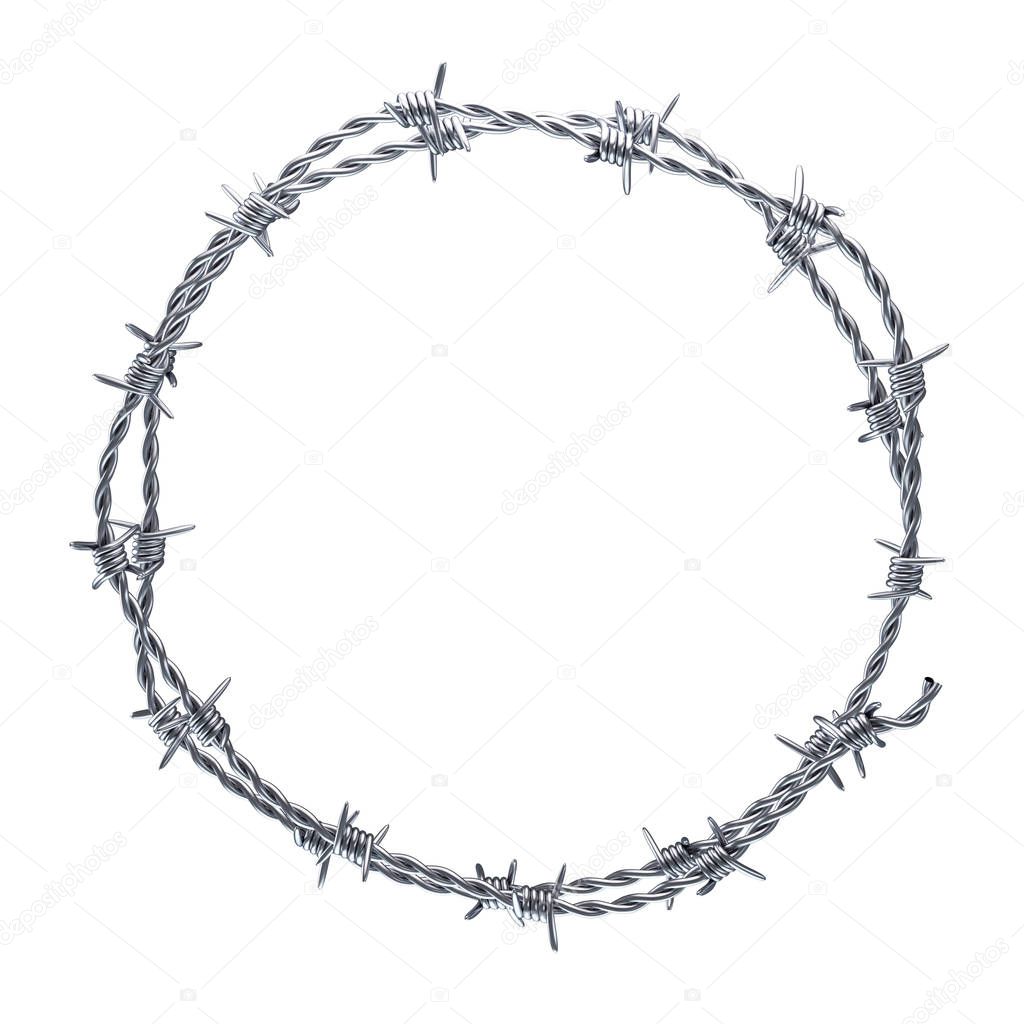 Barbed wire wreath