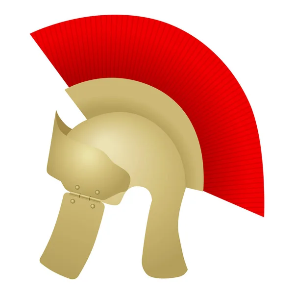 Римский шлем на белом — стоковый вектор