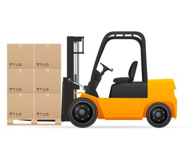 Karton kutuları ile forklift