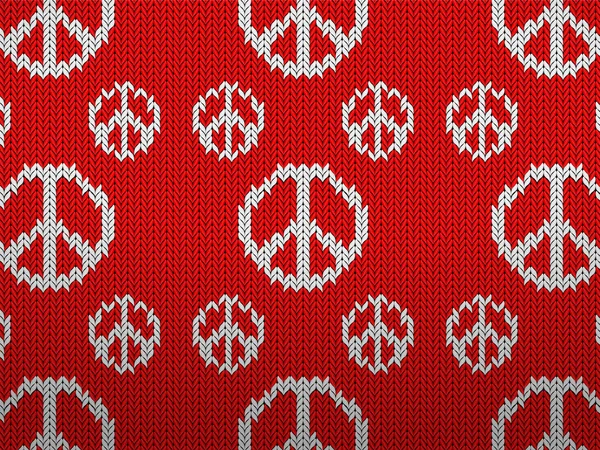 Motif tricoté symboles de paix — Image vectorielle