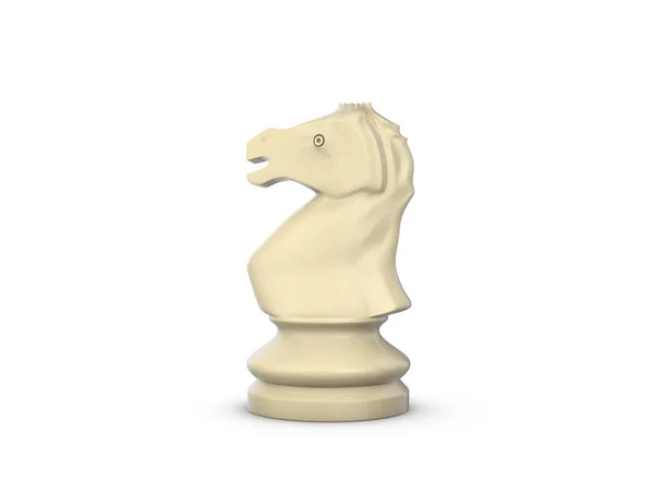 Chess knight on white — Stock Photo, Image