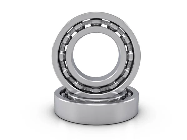 Ball bearings on white — Stock Photo, Image