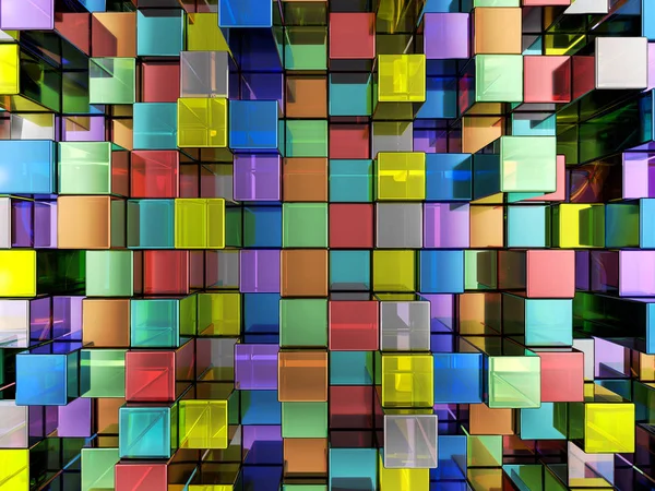 Тло абстрактних кубиків кольорів — стокове фото