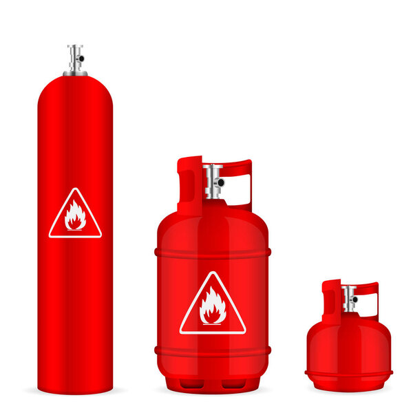 Propane gas cylinders set