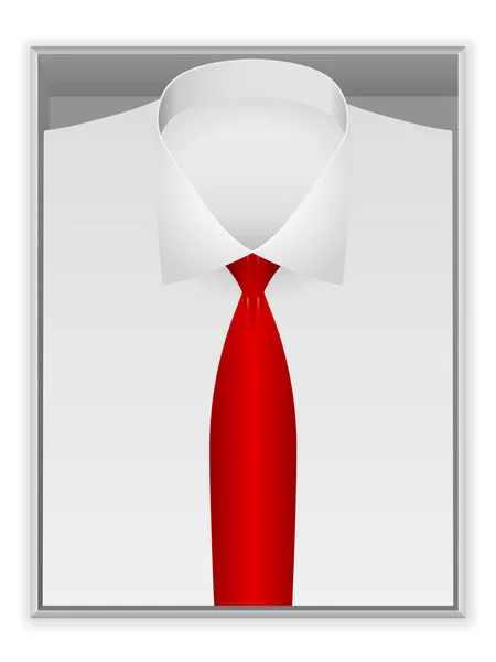 Shirt and tie in box — Stock Vector