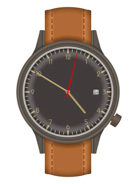 Reloj de pulsera en blanco — Archivo Imágenes Vectoriales