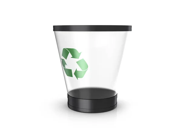 Recycle bin on white — Stock Photo, Image